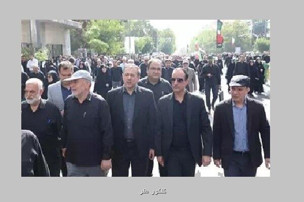 حضور رییس و کارکنان سازمان سنجش در مراسم خاکسپاری پیکر شهدای اقتدار