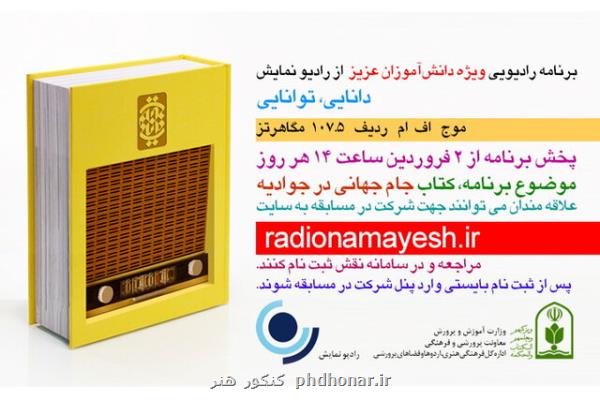 مسابقه مجازی كتابخوانی در رادیو نمایش